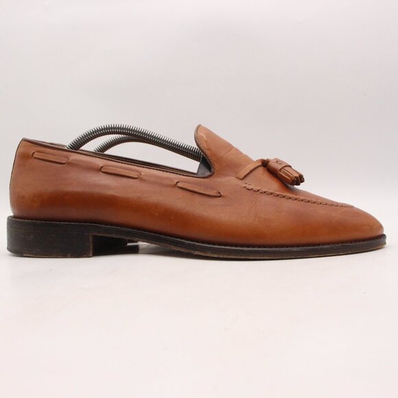 J. Crew Other - J Crew Tassel Brown Leather Loafers Men's Size US 11 Slip On Shoes Made In Italy
